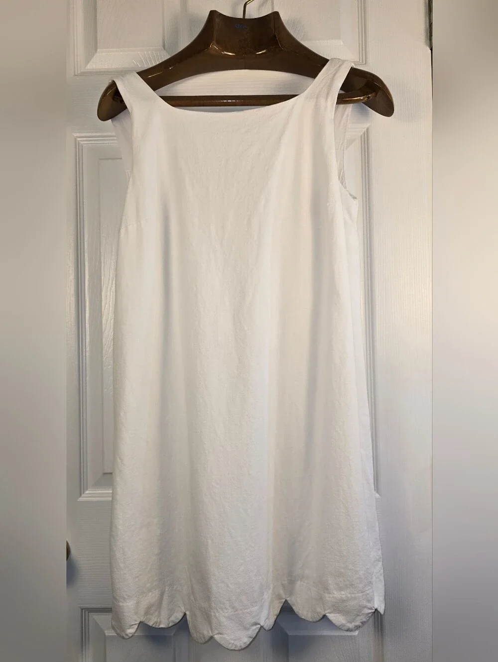 kate spade White Scallop-Hem Midi Dress Resortwear Cruisewear‎ Coastal